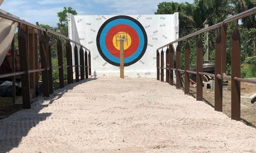 La cible du stand de tir